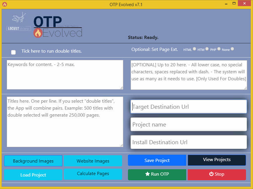 OTP Evolved User Interface