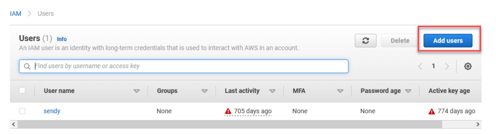 Creating AWS keys for Gseo